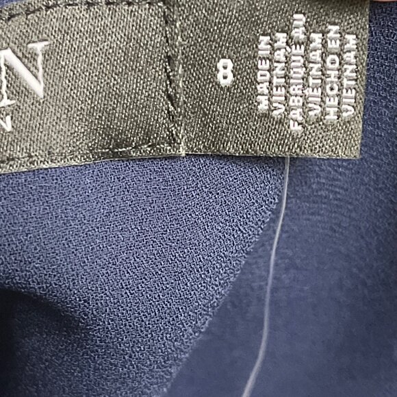 Ralph Lauren Womens Sleeveless Blue Chiffon Layered Dress Knee-Length Sz 8 - New - Picture 8 of 12